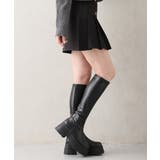 【25年秋冬新作】厚底 トリプルソール ストレッチ ロングブーツ | DEMETER | 詳細画像8 