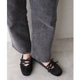 【25年秋冬新作】レースアップリボン フラット バレエパンプス | DEMETER | 詳細画像8 