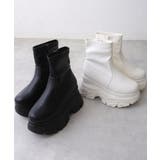 【25年秋冬新作】厚底 ボリュームソール ストレッチ ショートブーツ | DEMETER | 詳細画像2 