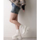 【25年秋冬新作】厚底 ボリュームソール ストレッチ ショートブーツ | DEMETER | 詳細画像21 