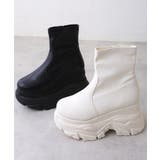 【25年秋冬新作】厚底 ボリュームソール ストレッチ ショートブーツ | DEMETER | 詳細画像3 