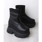 【25年秋冬新作】厚底 ボリュームソール ストレッチ ショートブーツ | DEMETER | 詳細画像4 