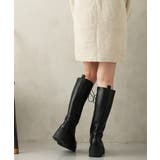 【25年秋冬新作】厚底 プラットフォーム レースアップ ロングブーツ | DEMETER | 詳細画像22 