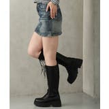 【25年秋冬新作】厚底 プラットフォーム レースアップ ロングブーツ | DEMETER | 詳細画像28 