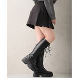 【25年秋冬新作】厚底 プラットフォーム レースアップ ロングブーツ | DEMETER | 詳細画像8 