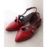 【25年秋冬新作】ポインテッドトゥ クロスデザイン ストラップパンプス | DEMETER | 詳細画像21 