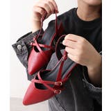 【25年秋冬新作】ポインテッドトゥ クロスデザイン ストラップパンプス | DEMETER | 詳細画像22 