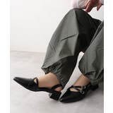 【25年秋冬新作】ポインテッドトゥ クロスデザイン ストラップパンプス | DEMETER | 詳細画像5 