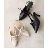 【26年春夏新作】ポインテッドトゥ レースアップ バックストラップ パンプス | DEMETER | 詳細画像3 