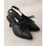 【26年春夏新作】ポインテッドトゥ レースアップ バックストラップ パンプス | DEMETER | 詳細画像4 