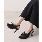 【26年春夏新作】ポインテッドトゥ レースアップ バックストラップ パンプス | DEMETER | 詳細画像5 