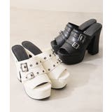 【26年春夏新作】厚底太ヒール オープントゥ バックルダブルベルト | DEMETER | 詳細画像2 