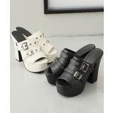 【26年春夏新作】厚底太ヒール オープントゥ バックルダブルベルト | DEMETER | 詳細画像32 