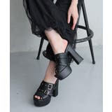 【26年春夏新作】厚底太ヒール オープントゥ バックルダブルベルト | DEMETER | 詳細画像34 