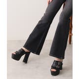 【26年春夏新作】厚底太ヒール オープントゥ バックルダブルベルト | DEMETER | 詳細画像5 