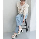 【26年春夏新作】厚底 ビジューベルト ベルクロ バックバンドサンダル | DEMETER | 詳細画像13