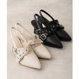 【26年春夏新作】ポインテッドトゥ クロスベルト バックストラップ パンプス | DEMETER | 詳細画像2 