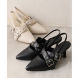 【26年春夏新作】ポインテッドトゥ クロスベルト バックストラップ パンプス | DEMETER | 詳細画像3 