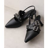 【26年春夏新作】ポインテッドトゥ クロスベルト バックストラップ パンプス | DEMETER | 詳細画像4 