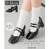 【26年春夏新作】スクエアトゥ ビジューバックル リボンパンプス | DEMETER | 詳細画像1 