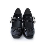 【26年春夏新作】スクエアトゥ ビジューバックル リボンパンプス | DEMETER | 詳細画像18 