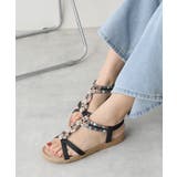 【25年春夏新作】エスニック調 ゴールドパーツ リゾートサンダル | DEMETER | 詳細画像13 