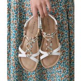 【25年春夏新作】エスニック調 ゴールドパーツ リゾートサンダル | DEMETER | 詳細画像19 