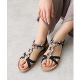 【25年春夏新作】エスニック調 ゴールドパーツ リゾートサンダル | DEMETER | 詳細画像5 