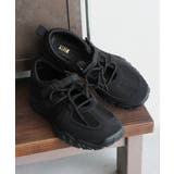 【26年春夏新作】ベルクロ 素材MIX レースアップスニーカー | DEMETER | 詳細画像3 