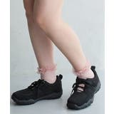 ブラック | 【26年春夏新作】ベルクロ 素材MIX レースアップスニーカー | DEMETER