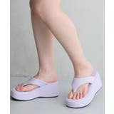 パープル | 【26年春夏新作】厚底 ウェッジソール トングサンダル | DEMETER