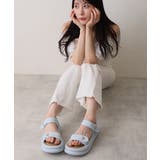 【26年春夏新作】厚底 ダブルソール ビジュー ベルクロ スポーツサンダル | DEMETER | 詳細画像26