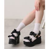 【26年春夏新作】厚底 リボンデザイン ベルクロ スポーツサンダル | DEMETER | 詳細画像11 