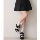 【26年春夏新作】厚底 リボンデザイン ベルクロ スポーツサンダル | DEMETER | 詳細画像13 