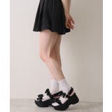 【26年春夏新作】厚底 リボンデザイン ベルクロ スポーツサンダル | DEMETER | 詳細画像15 