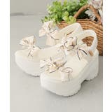 【26年春夏新作】厚底 リボンデザイン ベルクロ スポーツサンダル | DEMETER | 詳細画像18 