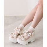 【26年春夏新作】厚底 リボンデザイン ベルクロ スポーツサンダル | DEMETER | 詳細画像19 