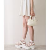 【26年春夏新作】厚底 リボンデザイン ベルクロ スポーツサンダル | DEMETER | 詳細画像22 