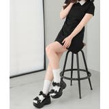 【26年春夏新作】厚底 リボンデザイン ベルクロ スポーツサンダル | DEMETER | 詳細画像36 