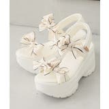 【26年春夏新作】厚底 リボンデザイン ベルクロ スポーツサンダル | DEMETER | 詳細画像42 