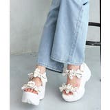 【26年春夏新作】厚底 リボンデザイン ベルクロ スポーツサンダル | DEMETER | 詳細画像49 