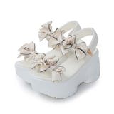 【26年春夏新作】厚底 リボンデザイン ベルクロ スポーツサンダル | DEMETER | 詳細画像63 