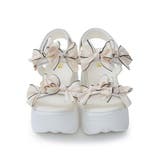 【26年春夏新作】厚底 リボンデザイン ベルクロ スポーツサンダル | DEMETER | 詳細画像64 