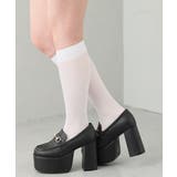 ブラック | 【26年春夏新作】厚底 プラットフォーム ビット付き ローファーパンプス | DEMETER