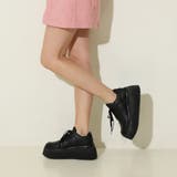 【24年春夏新作】厚底 プラットフォーム レースアップ コートスニーカー | DEMETER | 詳細画像12