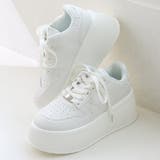 【24年春夏新作】厚底 プラットフォーム レースアップ コートスニーカー | DEMETER | 詳細画像15