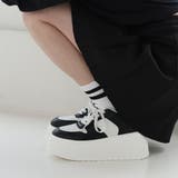 【24年春夏新作】厚底 プラットフォーム レースアップ コートスニーカー | DEMETER | 詳細画像28