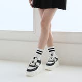 【24年春夏新作】厚底 プラットフォーム レースアップ コートスニーカー | DEMETER | 詳細画像30