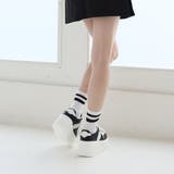 【24年春夏新作】厚底 プラットフォーム レースアップ コートスニーカー | DEMETER | 詳細画像32