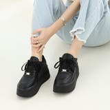 【24年春夏新作】厚底 プラットフォーム レースアップ コートスニーカー | DEMETER | 詳細画像4